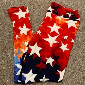 Lularoe American flag ombré leggings!